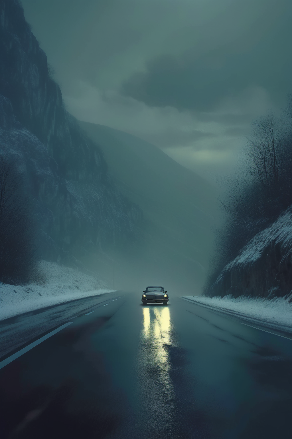 00017-35500286-_lora_Roger Deakins Style_1_Roger Deakins Style - a car on an eerie mountainous road in the Annecy region, a snow storm is comin.png